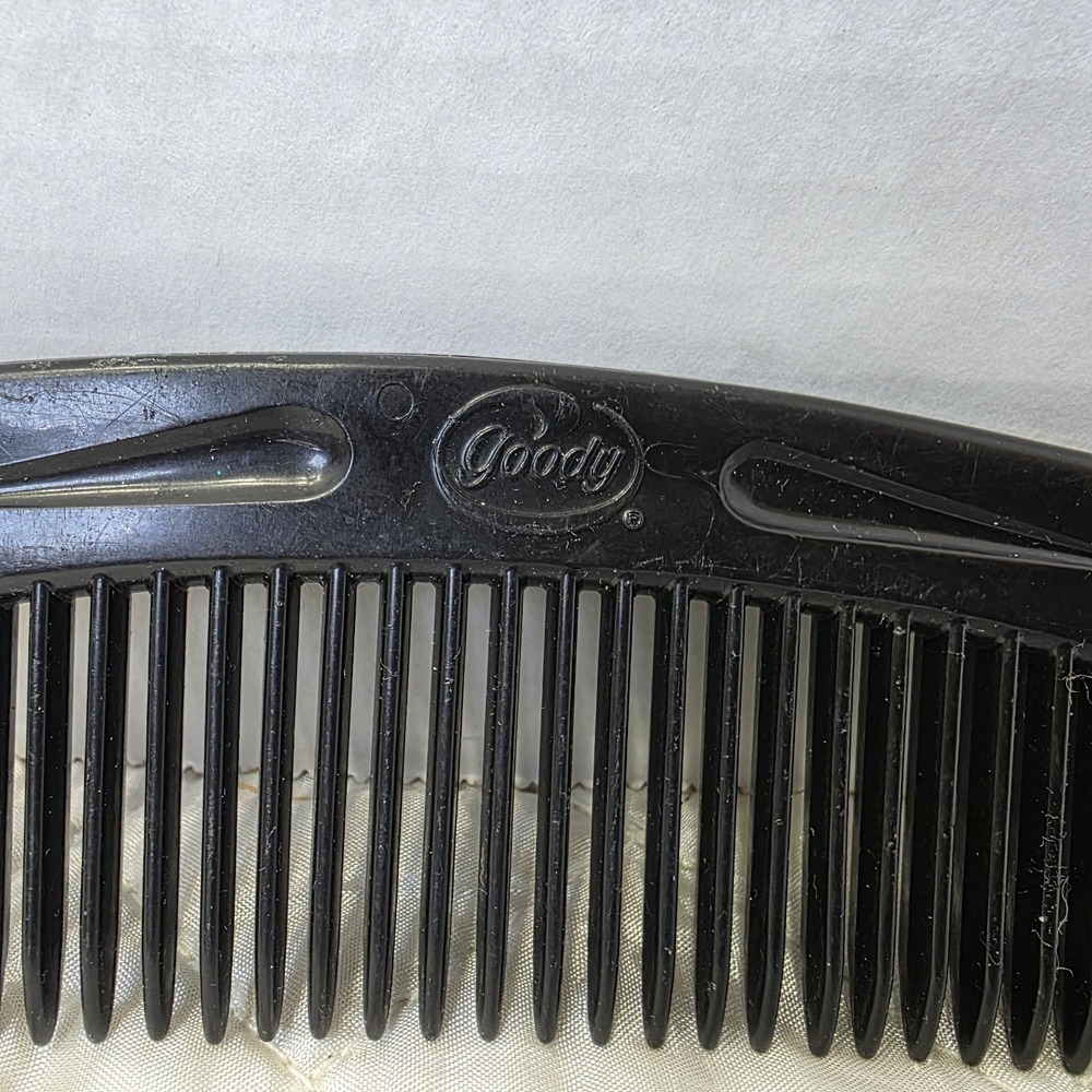 Vintage Goody Super Detangler Comb Style Line Unbreakable 8 ½" Black - Picture 2 of 3